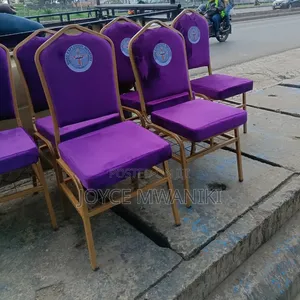 Purple Conference Church Chairs, Branded