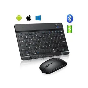 Rechargeable Bluetooth Keyboard and Mouse for iPhones, iPad, Android,