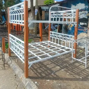 Metallic Wooden, White Double Decker 