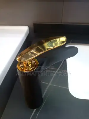 Gold Basin Mixer Pillar Tap