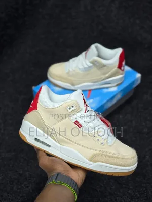 Levi's X Air Jordan 3 Retro "Ecru Denim" Sneakers