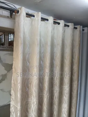 Light Baige Curtains Curtains Environmental Friendly Approved