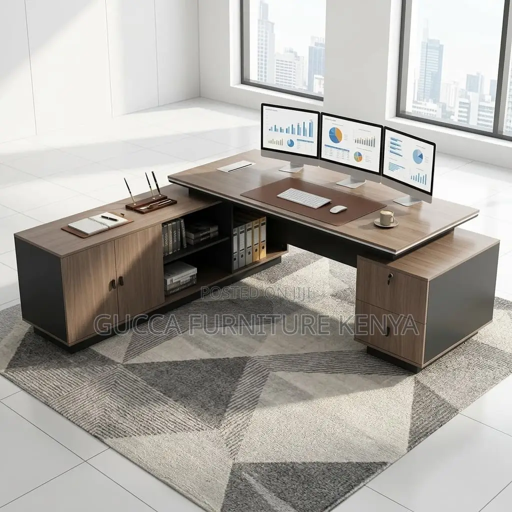 240cm L-Shaped Executive Table.