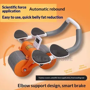 Auto Rebound Ab Wheel With Elbow Support