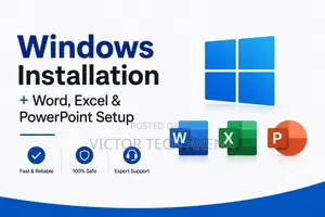 Windows Installation + Word, Excel Powerpoint Setup