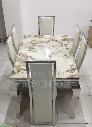 Marble Dining Table for 6- Chairs