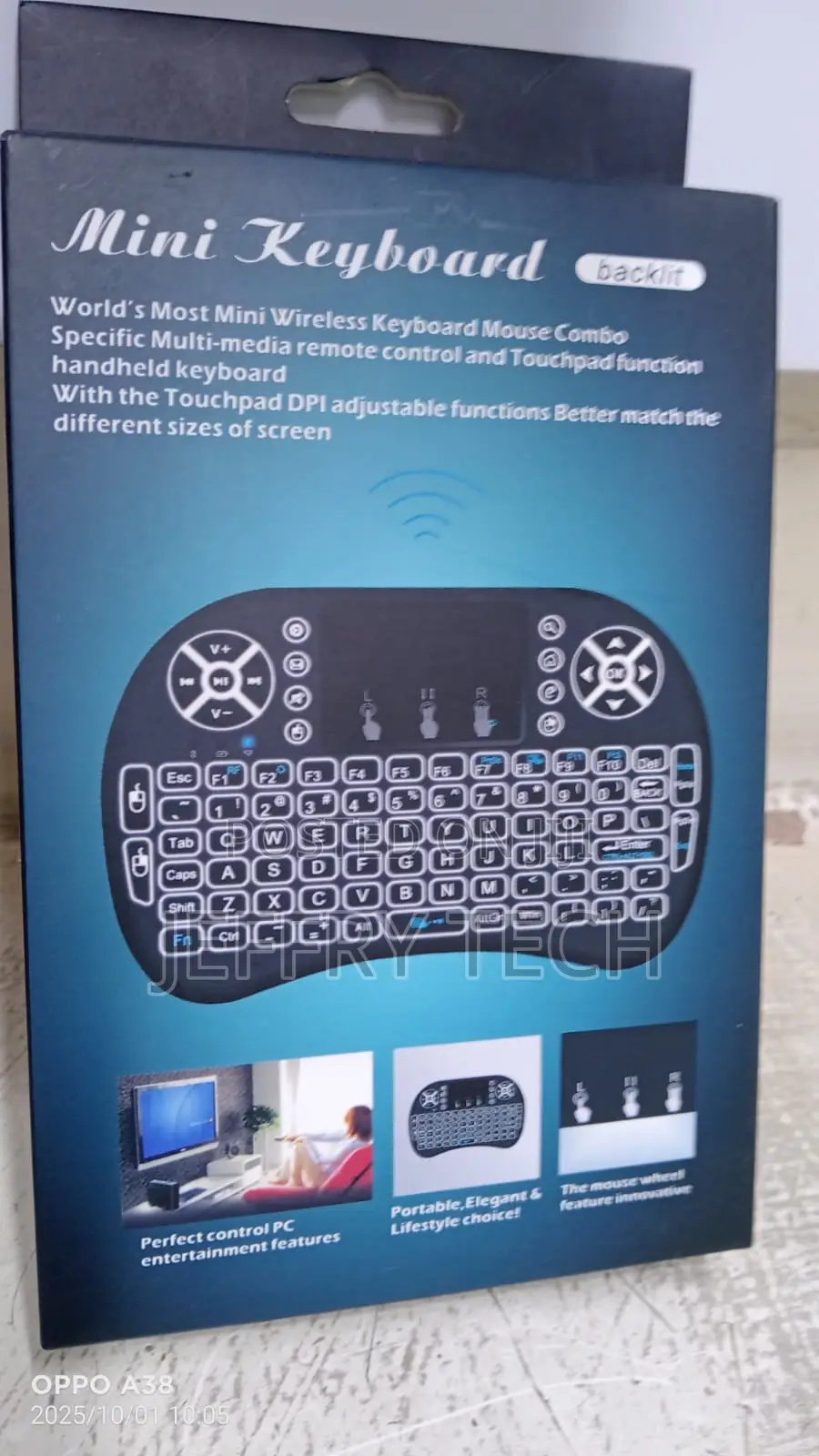 I8 Wireless Usb Portable Touchpad Keyboard (Mini, Black)