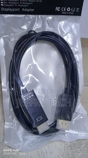 Displayport Dp to Hdmi Adapter Cable Cord 1.8m Support Resolution Hd 1
