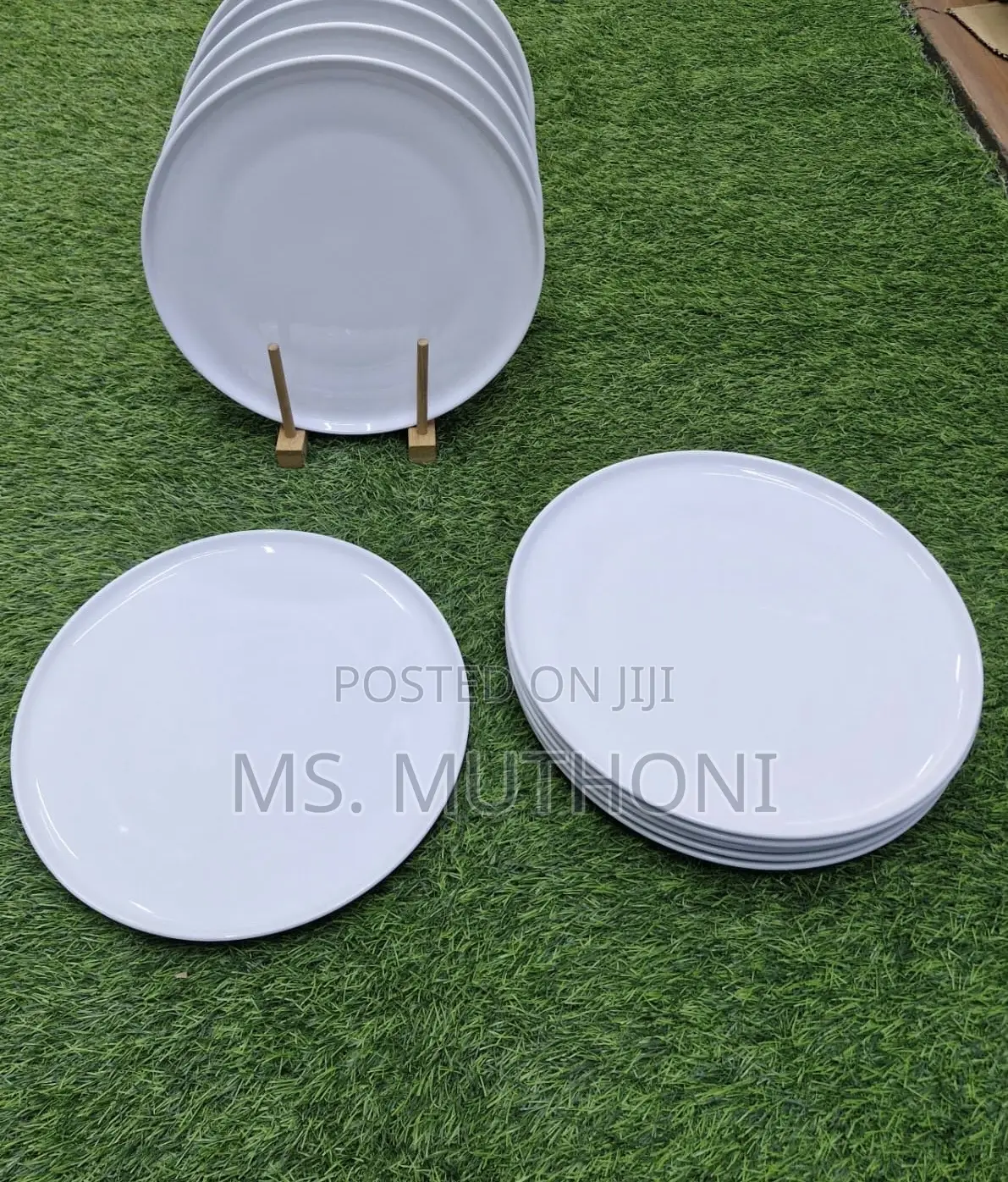  Plain 10.5'inch Ceramic Dinner Plate (6pcs )