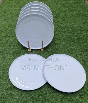  Plain 10.5'inch Ceramic Dinner Plate (6pcs )