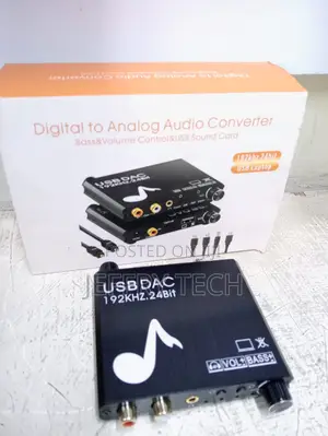 Usb Input Digital to Analog Audio Converter With Bass and Volume Adju