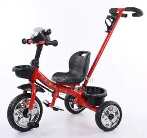 Kids Tricycle Red Bike Parent Push Handle
