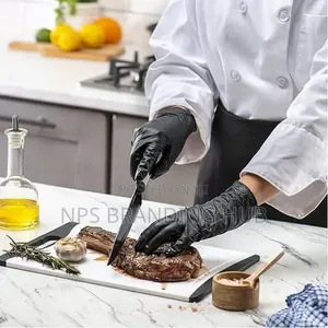 Food Grade Disposable Black Kitchen Gloves 100pcs