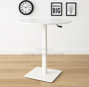 Bar Table: One-Leg Pneumatic Height Adjustable Round Table
