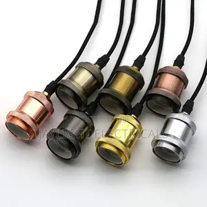 E27 Screw Bulb Light Socket Aluminum Lamp Holder for Diy Pendant