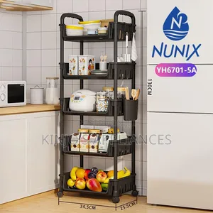 Nunix 5-Tier Slim Storage Organizer Rack