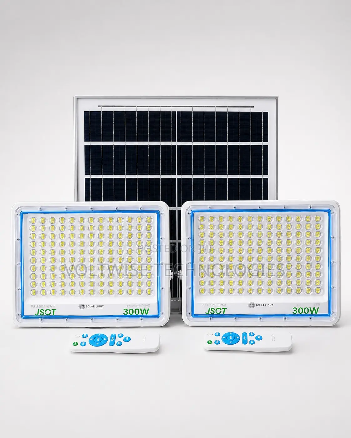 300w Solar Flood Lights With 1 Solar Panel Remote Control