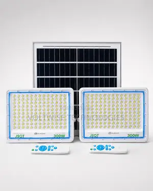 300w Solar Flood Lights With 1 Solar Panel Remote Control