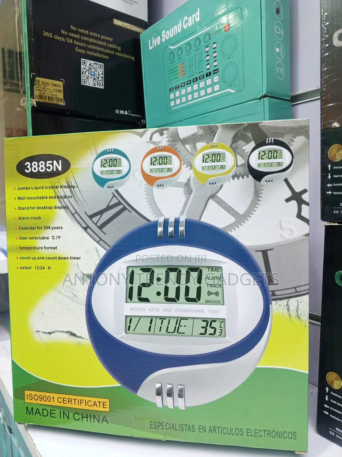 Kadio 3885n Multifunction Clock With Temperature Display