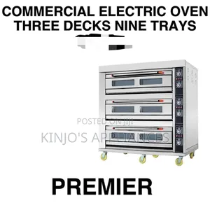 Premier Commercial Electric Oven Three Decks Nine Trays