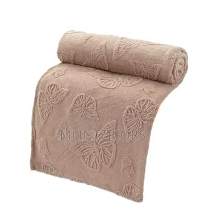Jumbo Size Flowered Fleece Blanket
