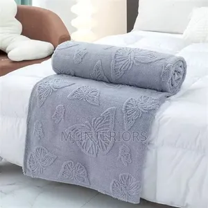 Thick Thermal Flowered Fleece Blanket