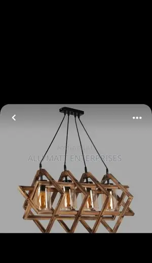 Geometric Wooden Chandelier