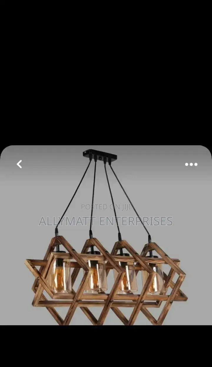 Geometric Wooden Chandelier