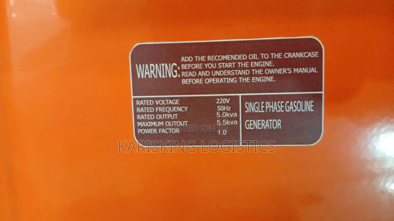 Cigma Uk Openset 6kva Gasoline Generator