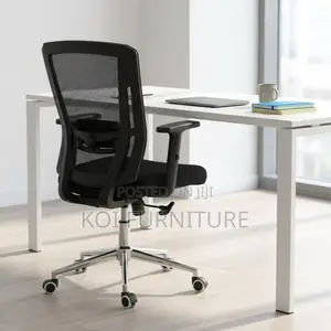 Office Chair Black Mesh Mid-Back Office Chair