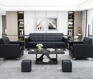 Leather Sofa: 5 Seater High-End Commercial Sectional Sofa Set