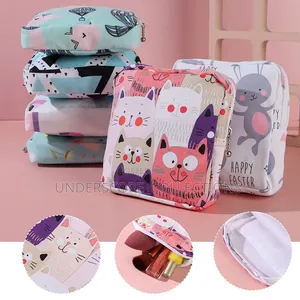 *Cute Women Sanitary Napkin Pad Cotton Bag Credit Card Holder/Coin