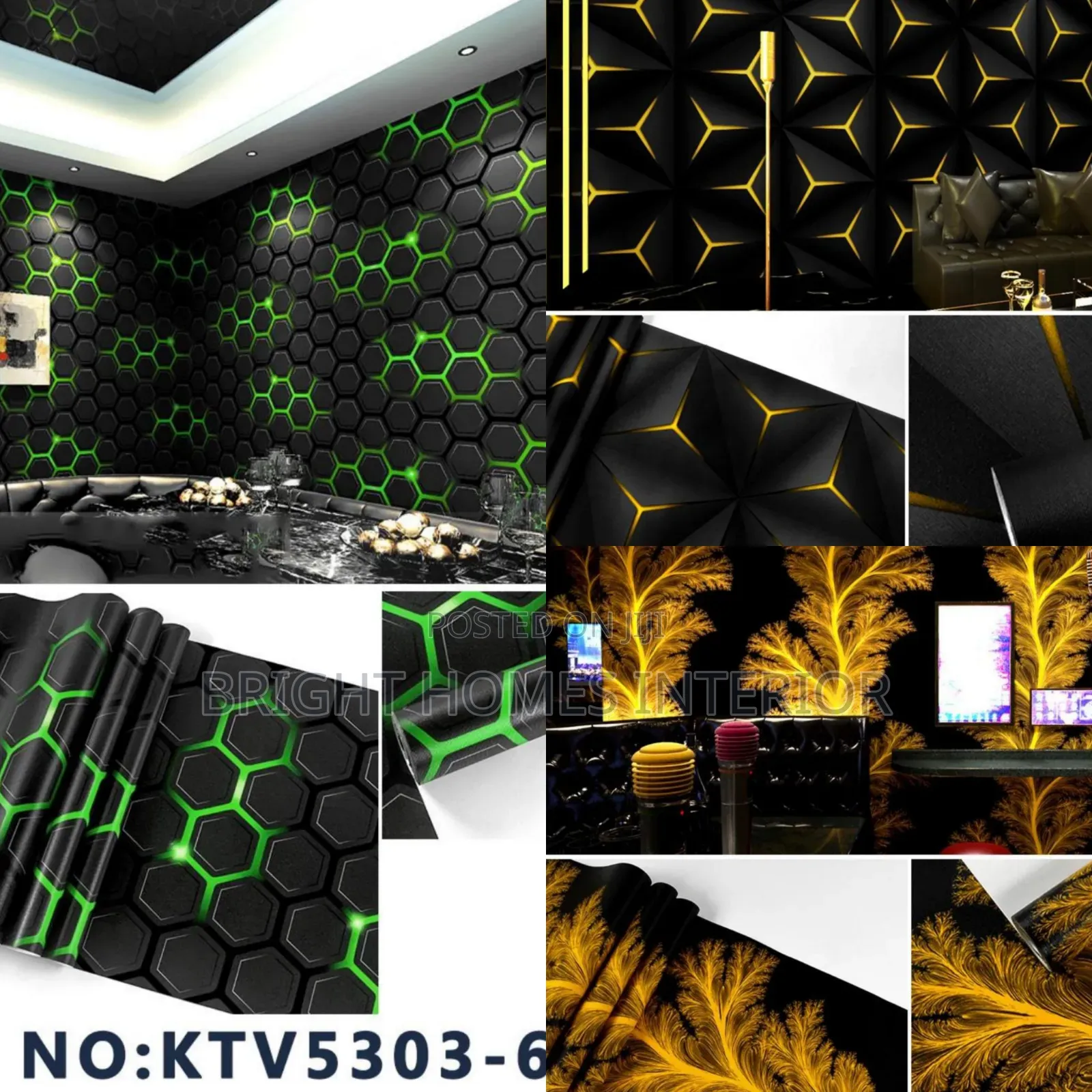 3d Unique Wallpaper Available in Different Colors