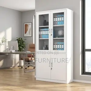 Office Cabinet : White Metallic Filing Office Cabinet