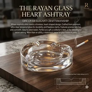 Mg Rayan Heart Glass Ash Tray_b