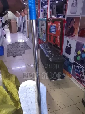 Flat House Cleaning Mob With a Steel Handle