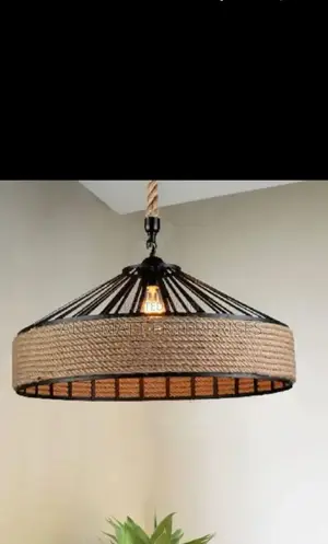 Hemp Rope Cage Pendant