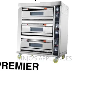 Premier Commercial Electric Oven Three Deck Six Trays