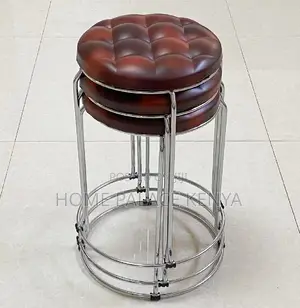 Home Stool: Upholstered High Stool With Reinforced Iron Frame