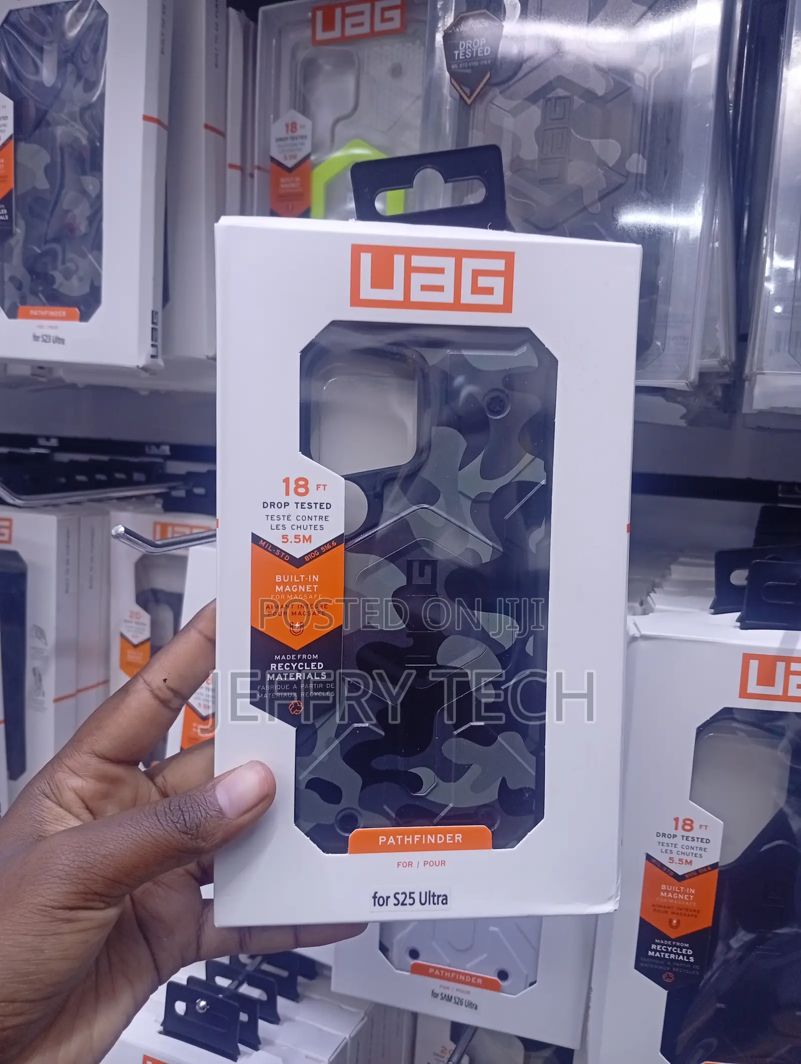 Samsung Galaxy S25 Ultra and Features a Distinctive Camo Pattern.