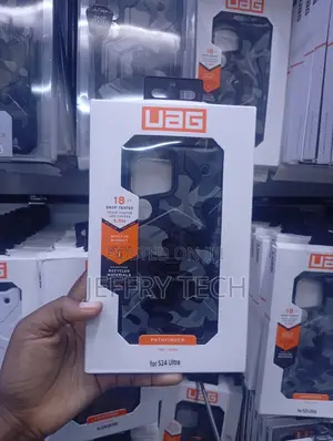 Samsung Galaxy S24 Ultra in a Blue Camouflage Pattern Cover