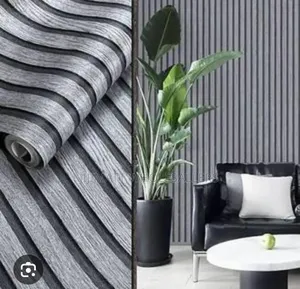 Flute Panel Design Self Adhesive Wall Papers Available In 4 Colours