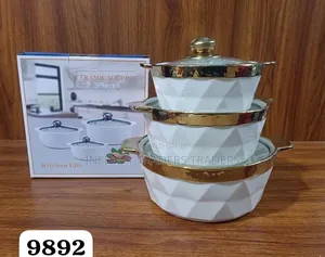 3pcs Set Gold Serving Dishes