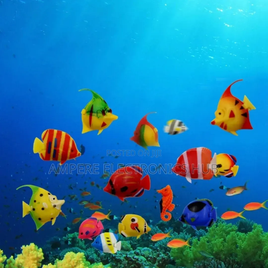 Plastic Fish, Artificial Fish for Aquarium, Floating With Moving Tail