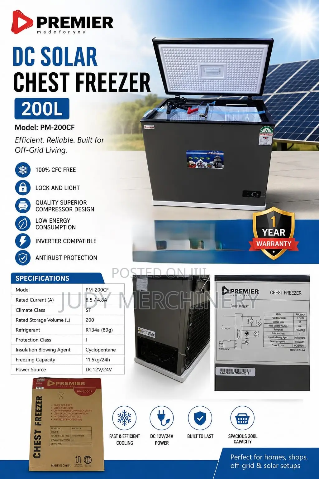 Premier Dc Solar Chest Freezer