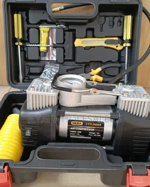 Dera 2 Cylinder Mini Air Compressor 12v Portable Pump