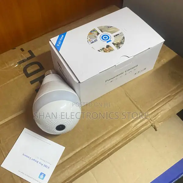 V380 Bulb Light Wireless Panoramic Ip Camera 360 Degree View 960p Hd