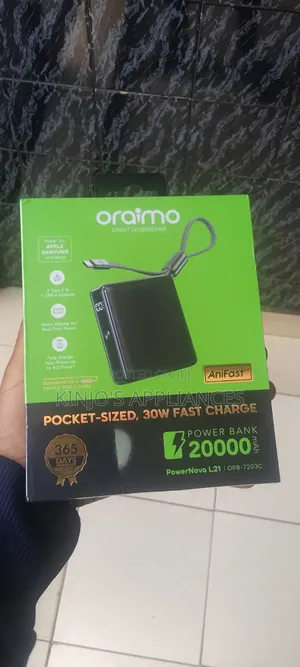 Oraimo Powernova L21 Opb-7203c *30w 20000mah* Fast Charging Power Bank