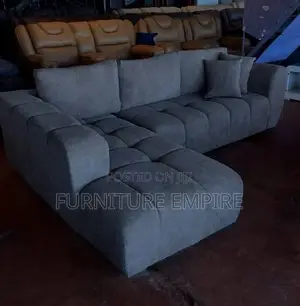 Grey Bubble L Shaped Sofa Set