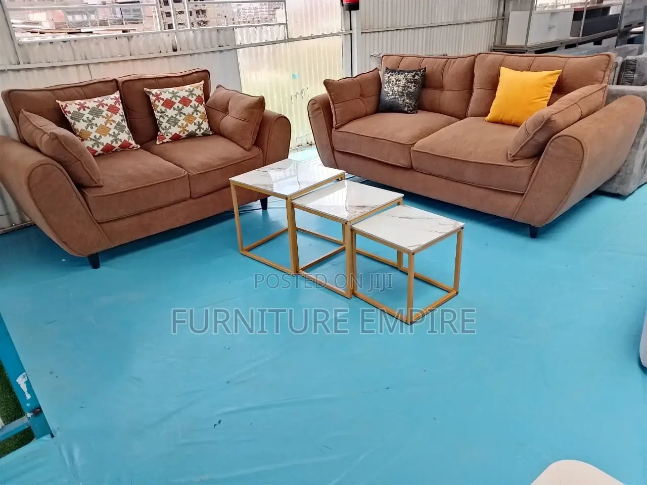 Brown Butterfly Sofa Set